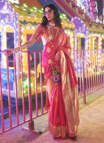 Silk Dark Pink Festival Wear Weaving Saree